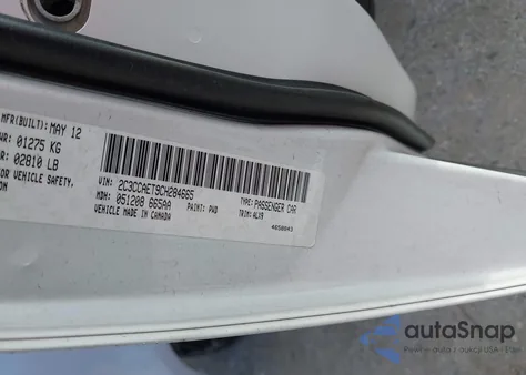 2012 Chrysler 300C from USA, damaged, VIN 2C3CCAET9CH284665